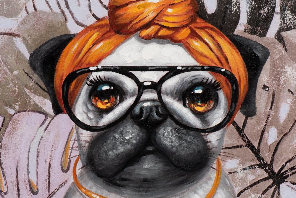 Mops mit Tuch