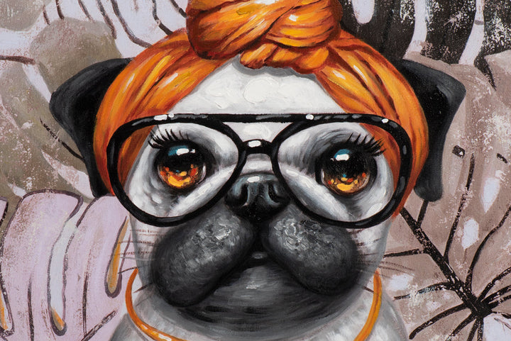 Mops mit Tuch