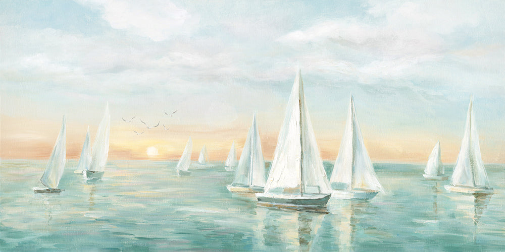 Segelboote im Sonnenuntergang