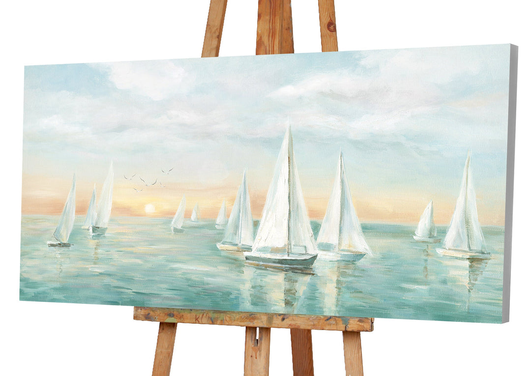 Segelboote im Sonnenuntergang