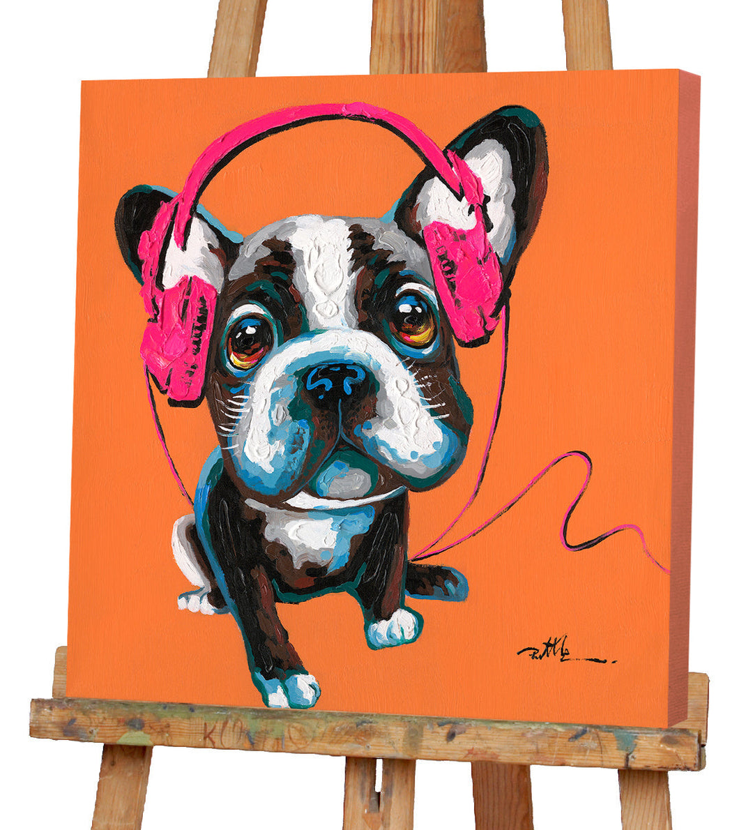 Hot Dog – Handveredelter Kunstdruck auf Leinwand