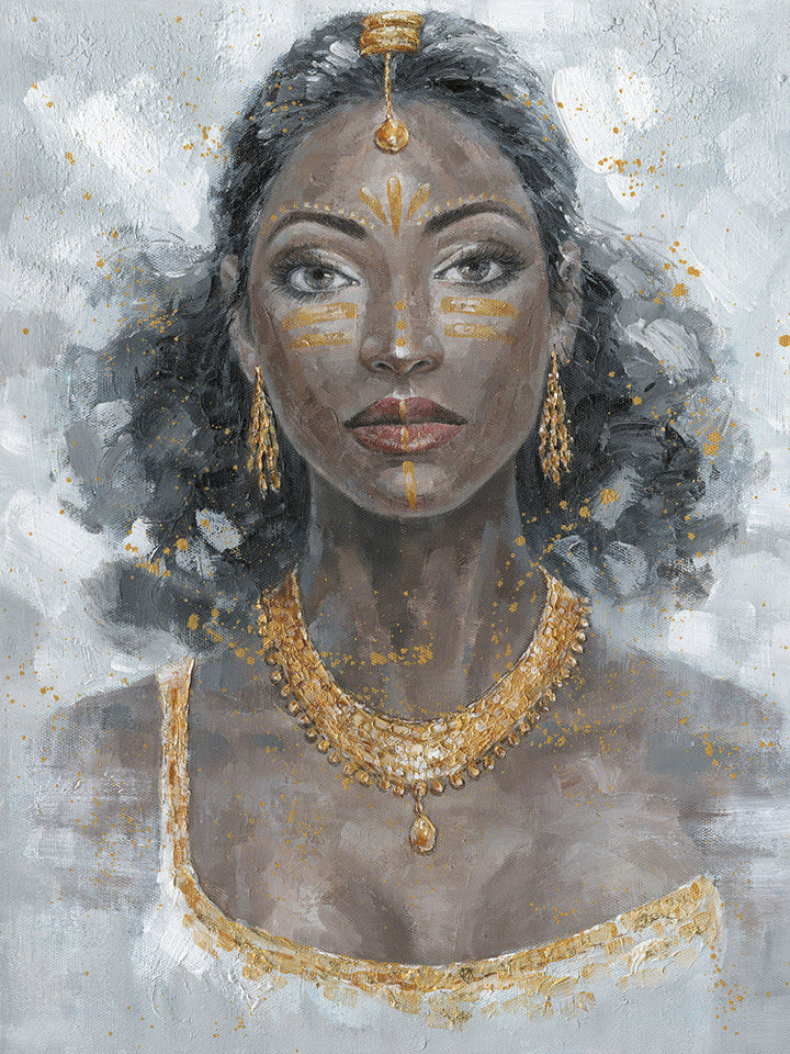 Schöne mit Goldakzenten