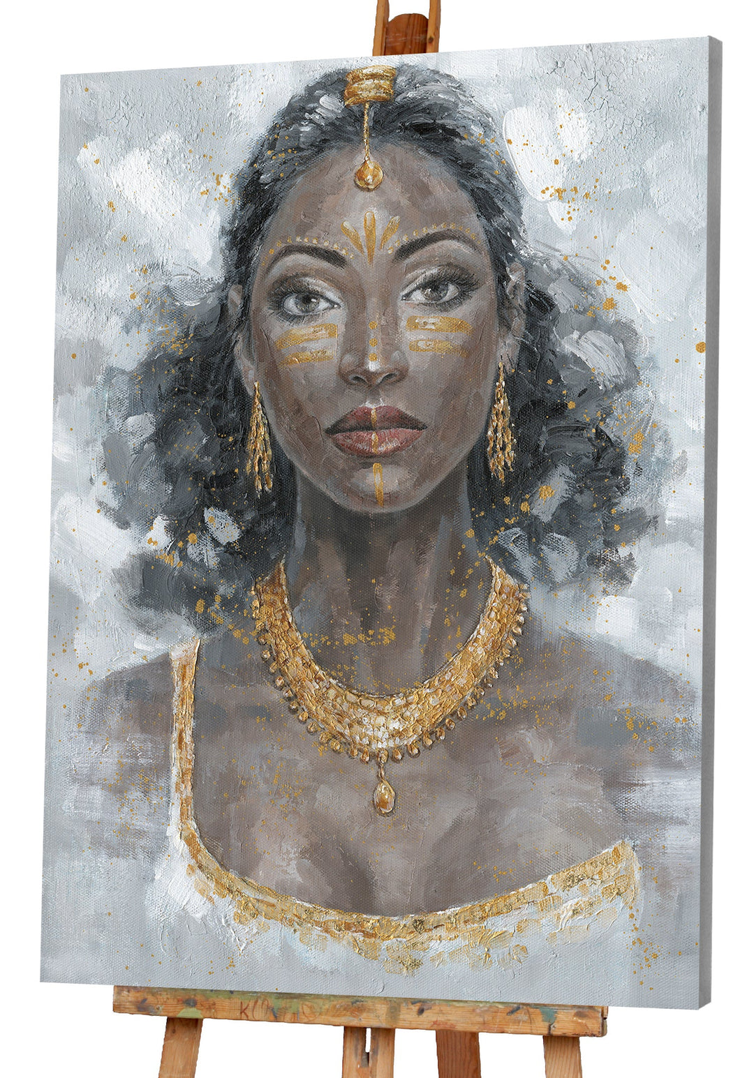 Schöne mit Goldakzenten