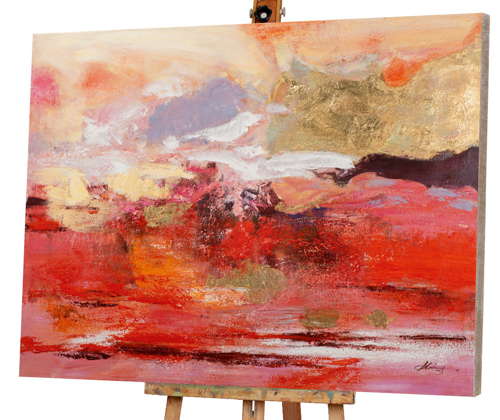 Komposition in Rot und Gold