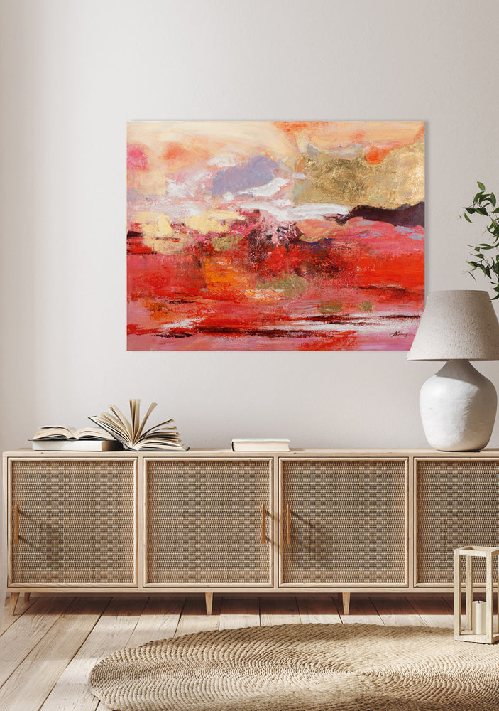 Komposition in Rot und Gold