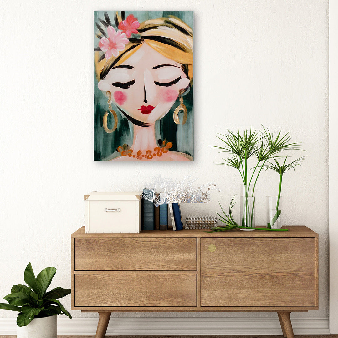 Naive Painting Flower Girl