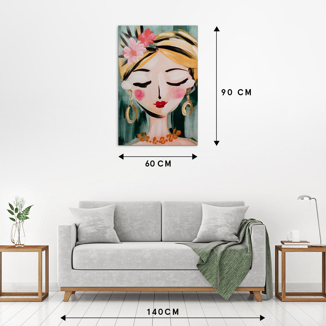 Naive Painting Flower Girl