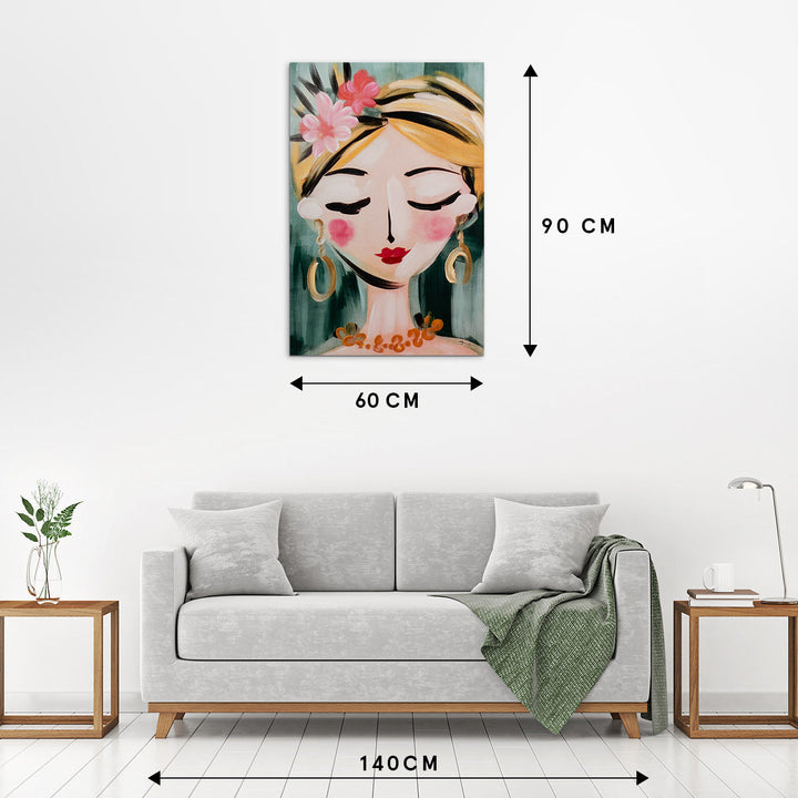 Naive Painting Flower Girl