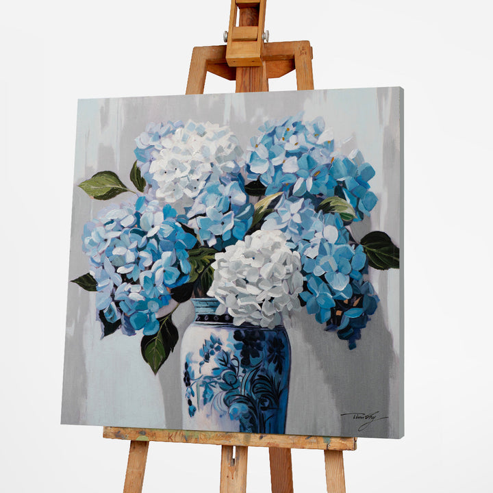 Blaue Hortensien