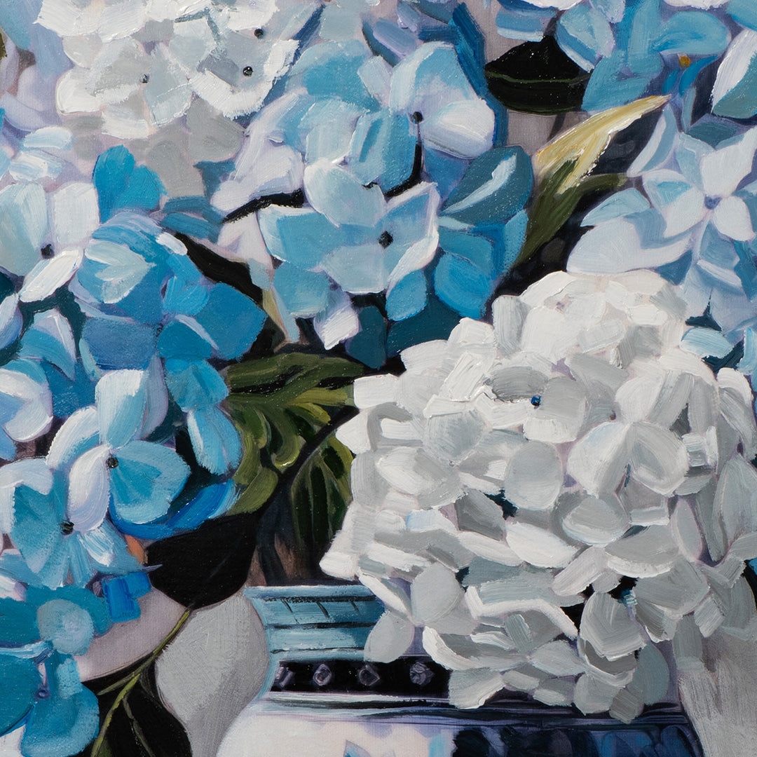Blaue Hortensien