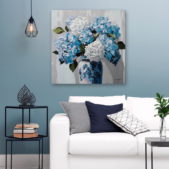 Blaue Hortensien