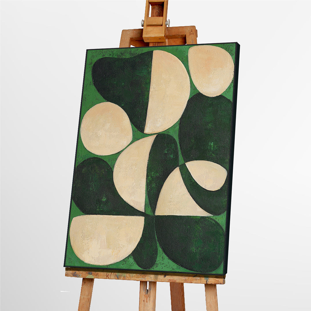 Green Sonata – Handveredelter Kunstdruck auf Leinwand