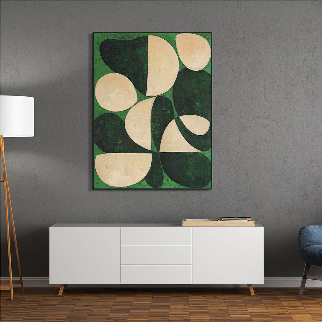 Green Sonata – Handveredelter Kunstdruck auf Leinwand