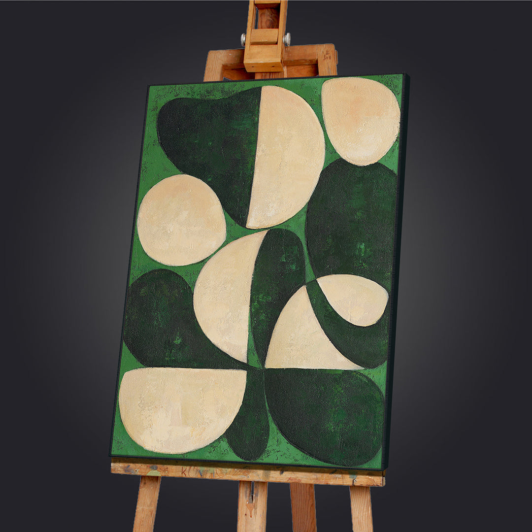Green Sonata – Handveredelter Kunstdruck auf Leinwand