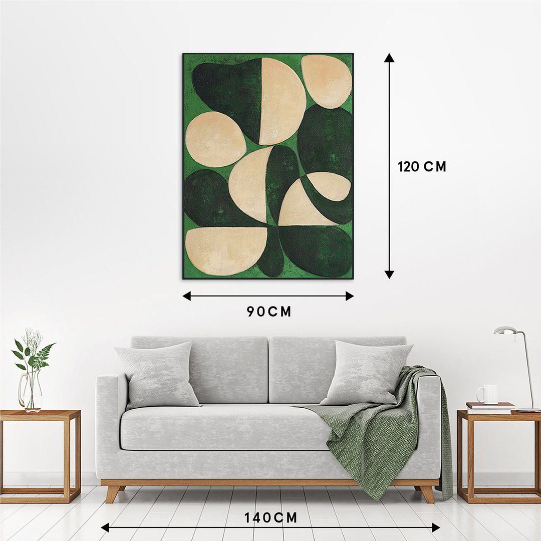 Green Sonata – Handveredelter Kunstdruck auf Leinwand