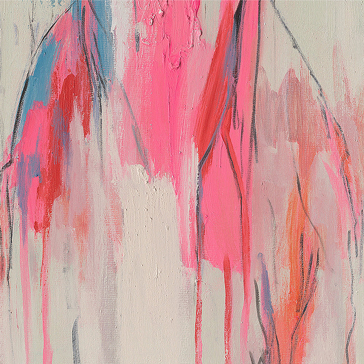 Whispering Greyhound – Handveredelter Kunstdruck auf Leinwand