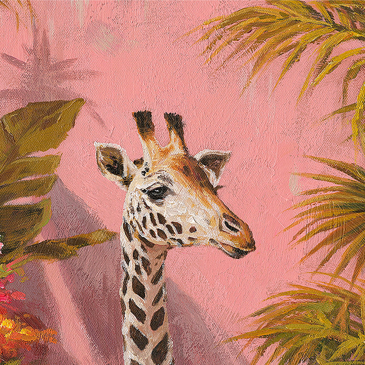Long Neck, Hot Bath (60 x 80 cm) – Handveredelter Kunstdruck auf Leinwand