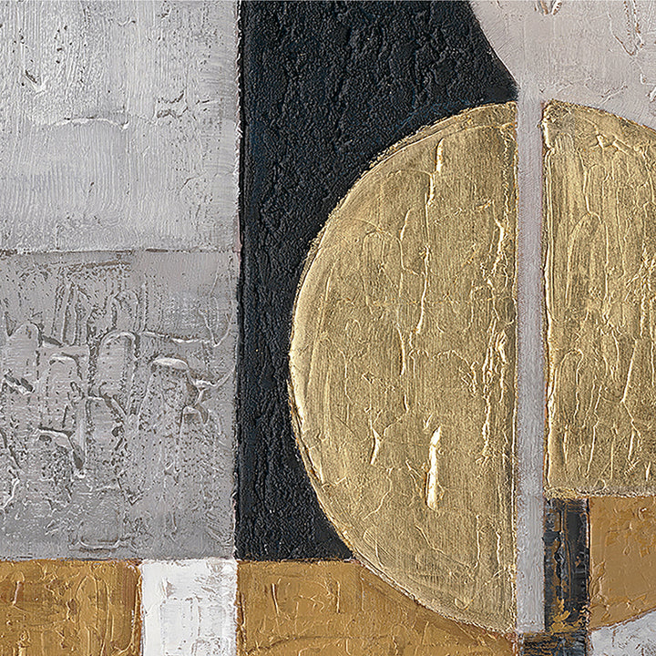 Midnight & Gold – Handveredelter Kunstdruck auf Leinwand
