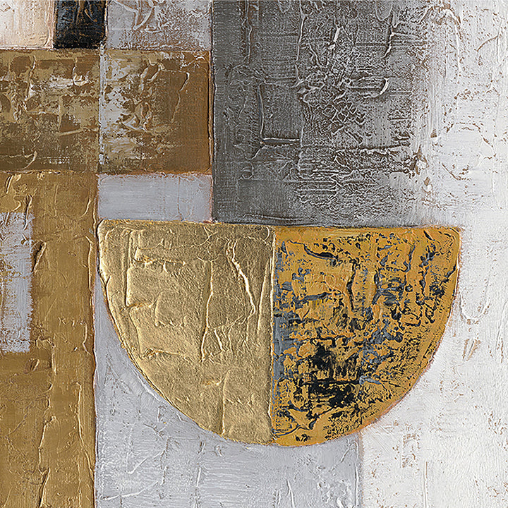 Midnight & Gold – Handveredelter Kunstdruck auf Leinwand