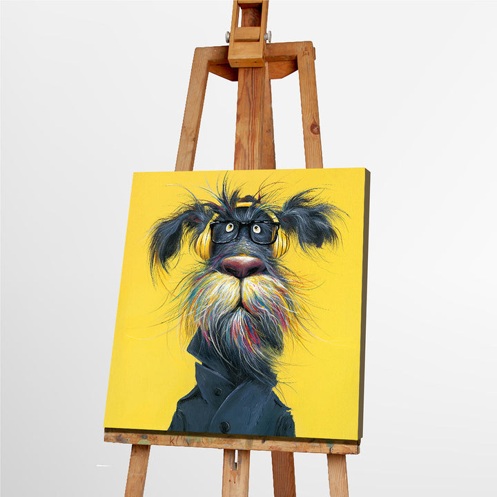 Paws & Bass – Handveredelter Kunstdruck auf Leinwand