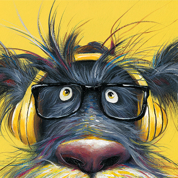 Paws & Bass – Handveredelter Kunstdruck auf Leinwand