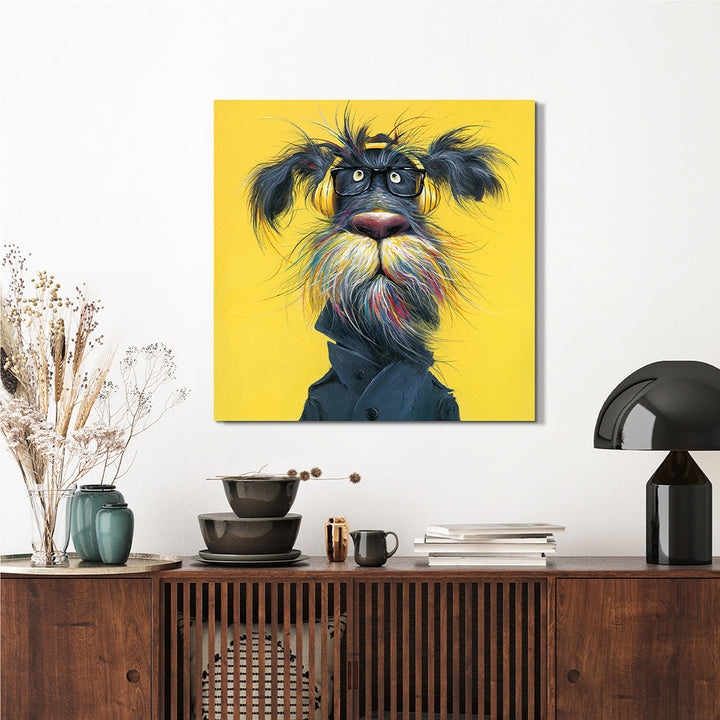 Paws & Bass – Handveredelter Kunstdruck auf Leinwand