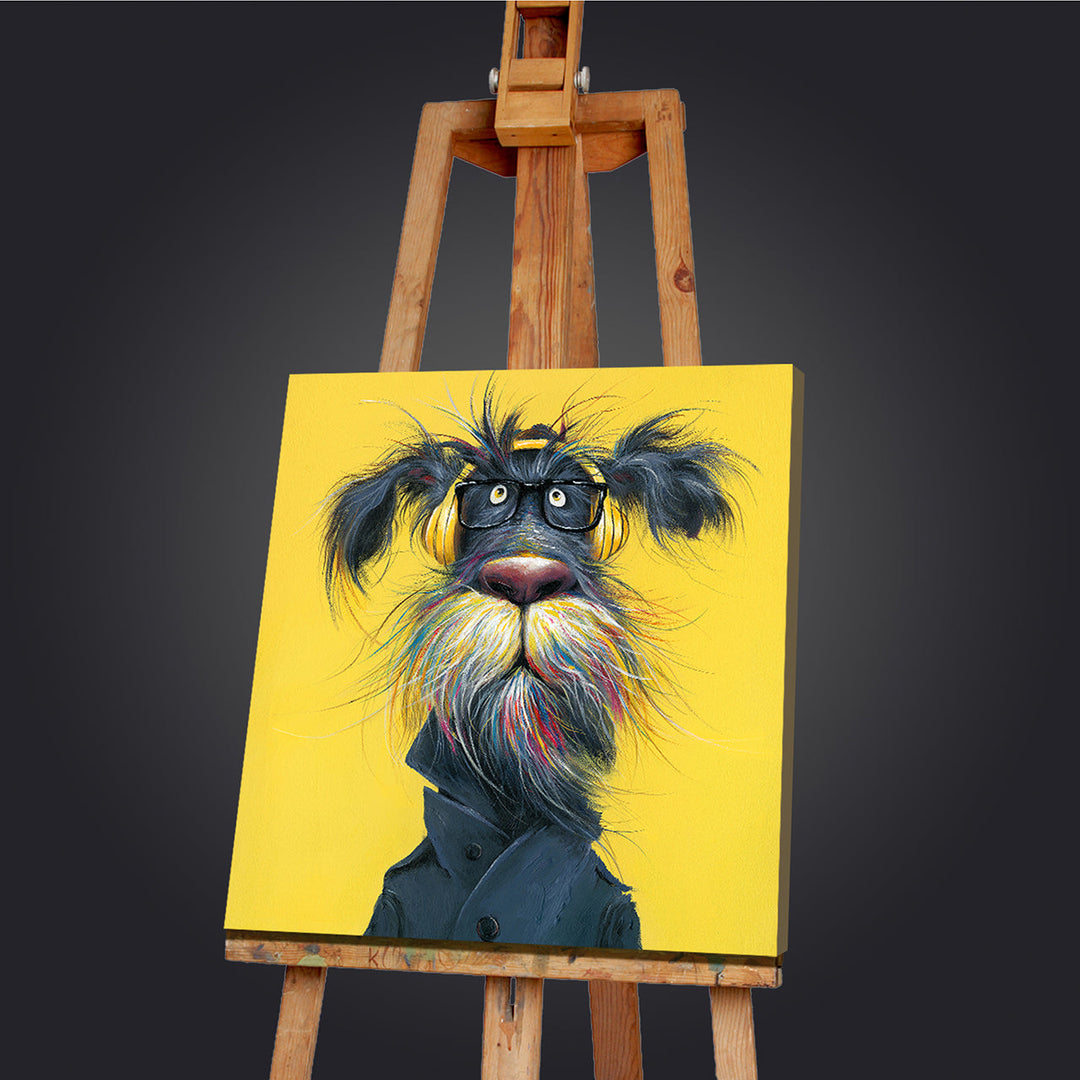 Paws & Bass – Handveredelter Kunstdruck auf Leinwand