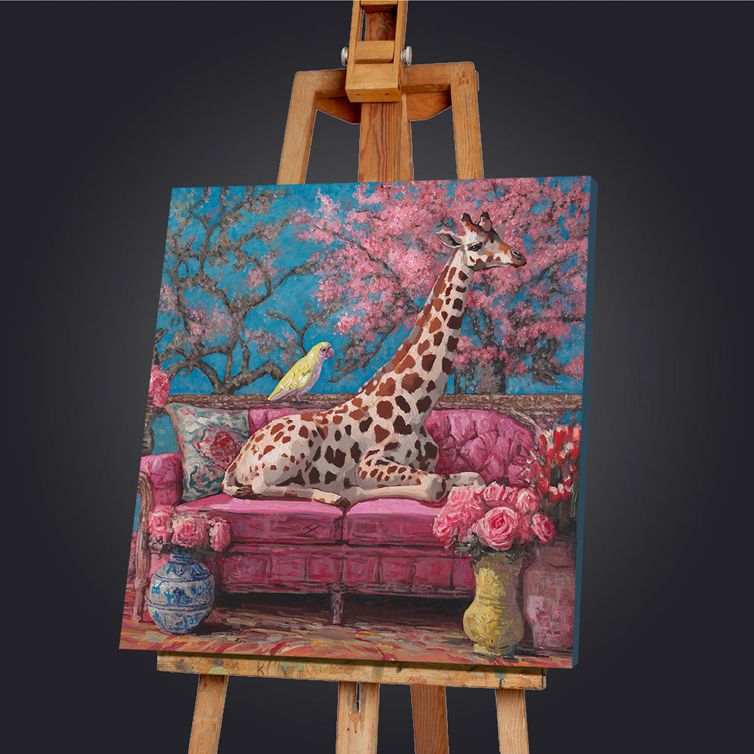 Just Relaxing – Handveredelter Kunstdruck auf Leinwand