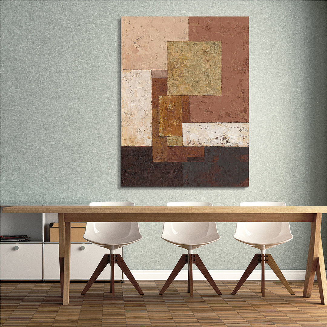 Earthtone Harmony – Handveredelter Kunstdruck auf Leinwand