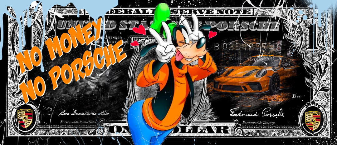 Skyyloft NO MONEY PORSCHE DOLLAR – gerahmt