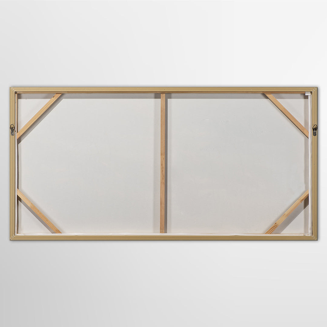 Golden Flow – Handveredelter Kunstdruck auf Leinwand