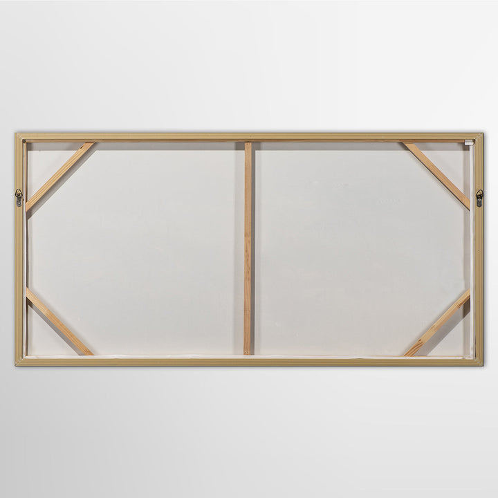 Golden Flow – Handveredelter Kunstdruck auf Leinwand