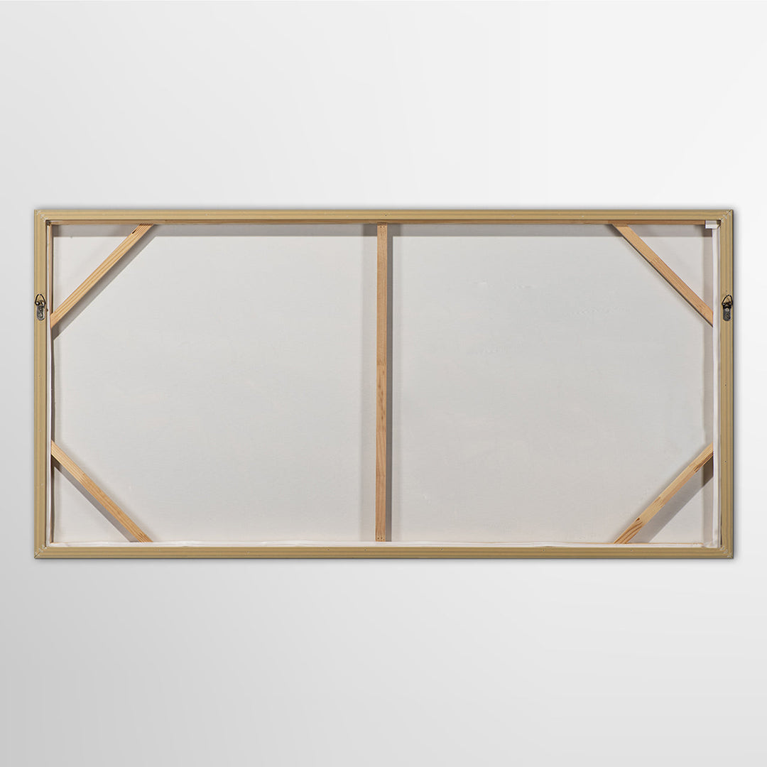 Skyline in Sand – Handveredelter Kunstdruck auf Leinwand