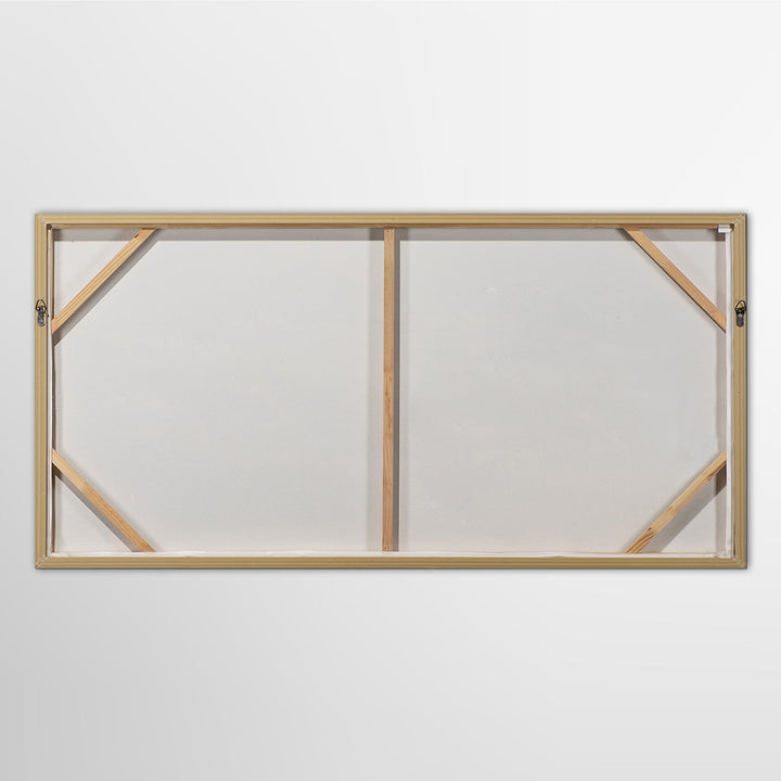 Skyline in Sand – Handveredelter Kunstdruck auf Leinwand
