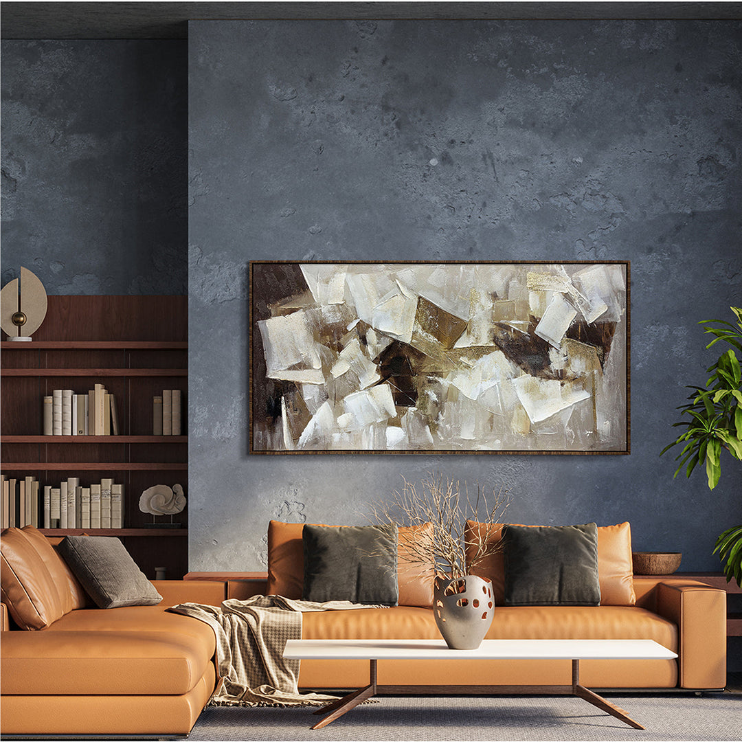 Shadows and Sand – Handveredelter Kunstdruck auf Leinwand