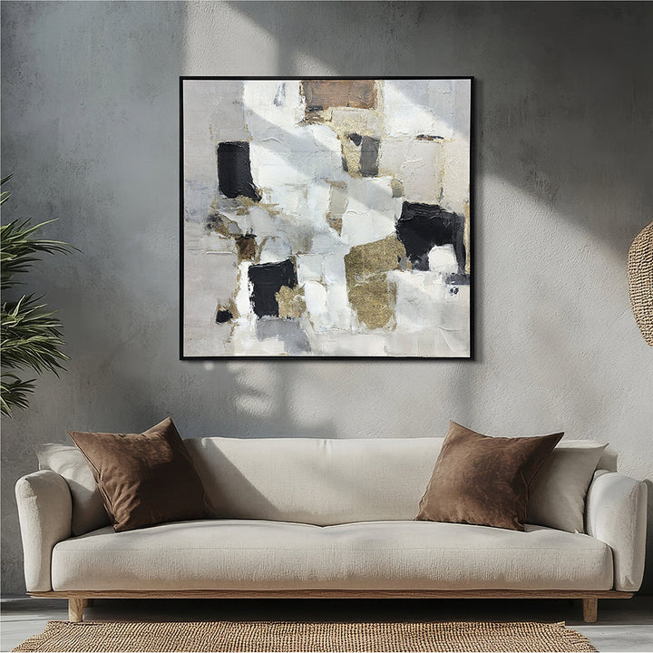 Earth and Light – Handveredelter Kunstdruck auf Leinwand