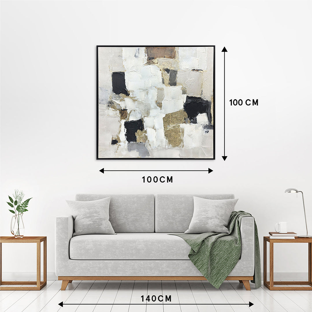 Earth and Light – Handveredelter Kunstdruck auf Leinwand