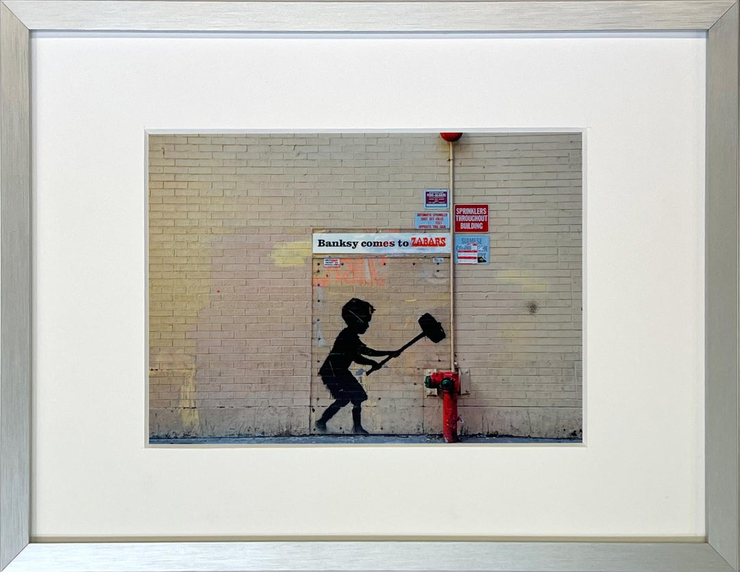 "Hammer Boy" - Banksy Miniprint