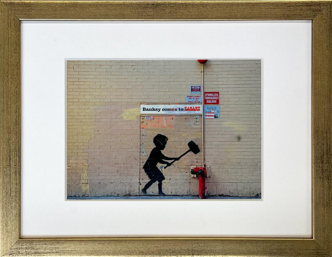 "Hammer Boy" - Banksy Miniprint