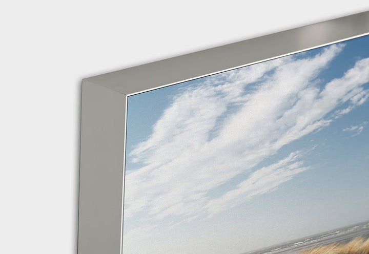 Akustikbild Pro Holzweg zum Meer 1 – Handveredelter Kunstdruck auf Leinwand