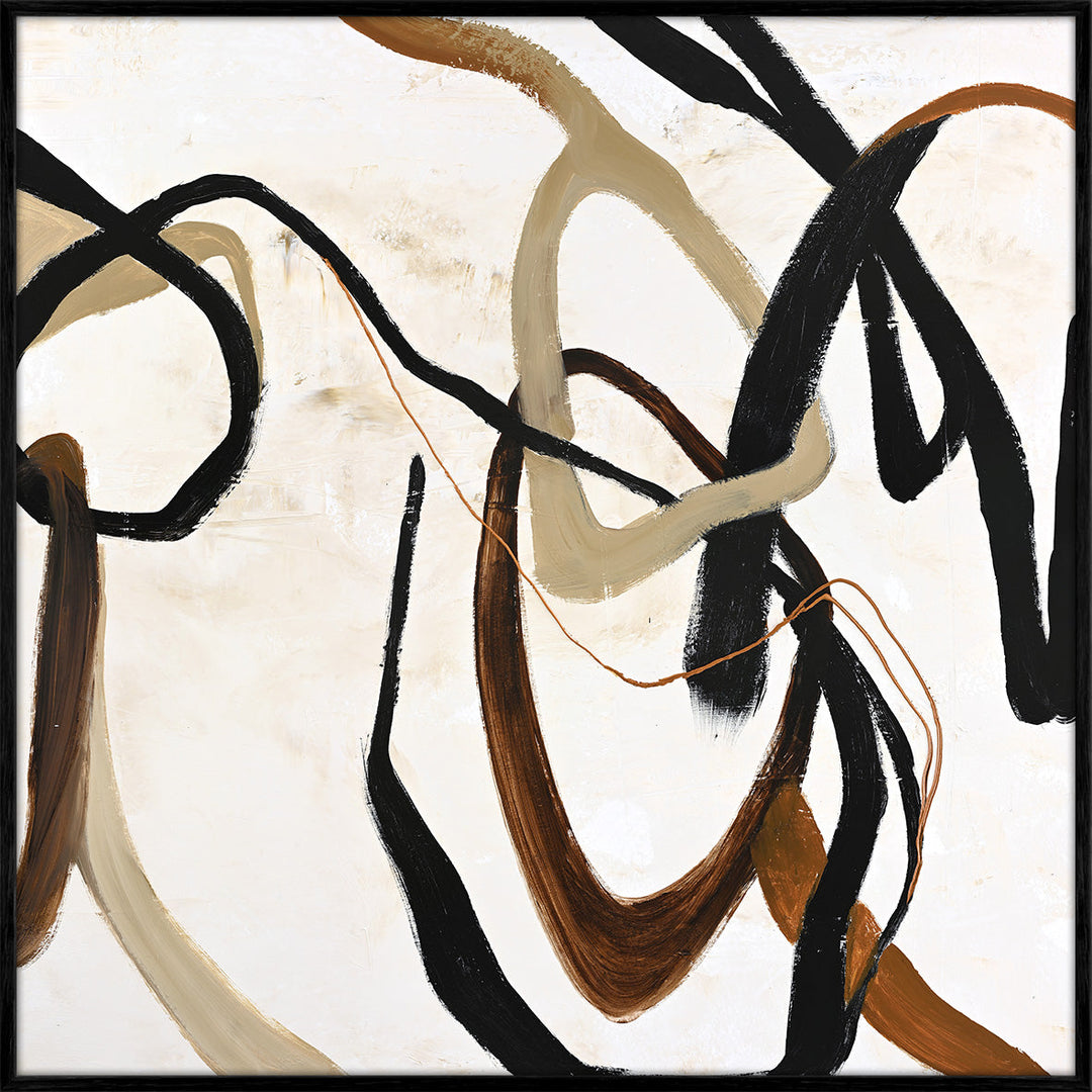 Once Again – Abstraktes Wandbild handgemalt, quadratisch