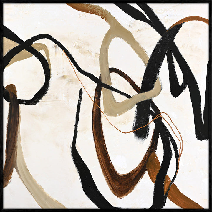 Once Again – Abstraktes Wandbild handgemalt, quadratisch