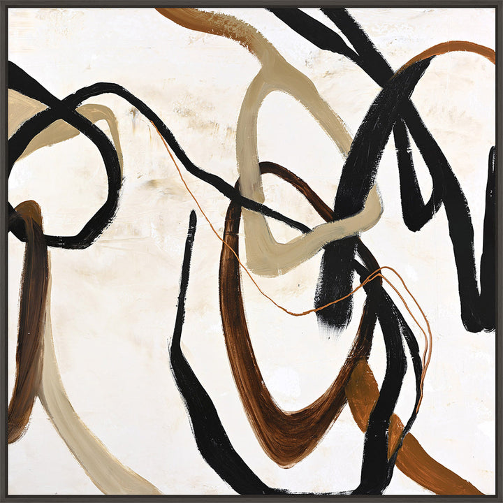 Once Again – Abstraktes Wandbild handgemalt, quadratisch