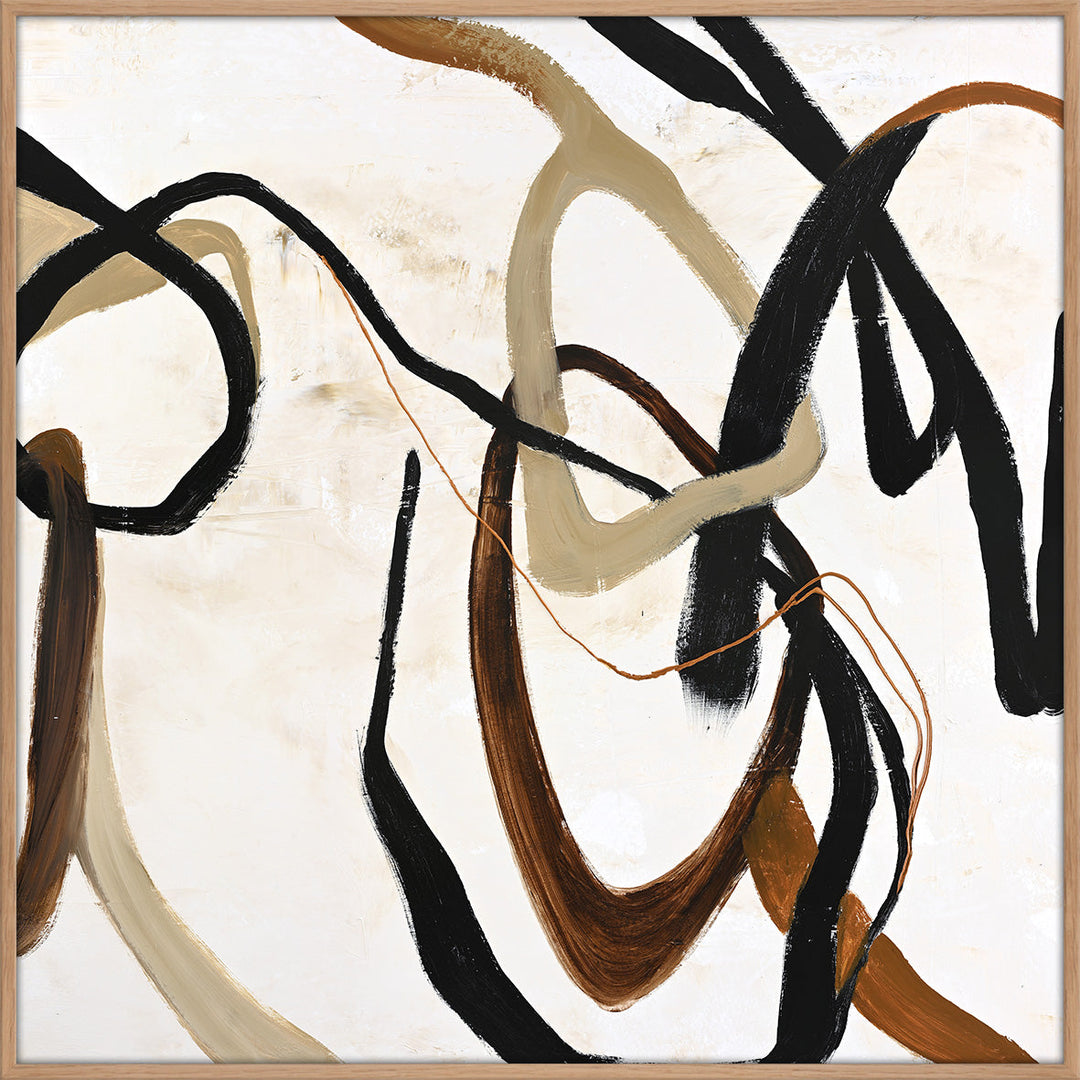 Once Again – Abstraktes Wandbild handgemalt, quadratisch