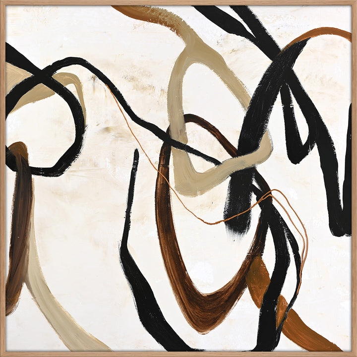 Once Again – Abstraktes Wandbild handgemalt, quadratisch