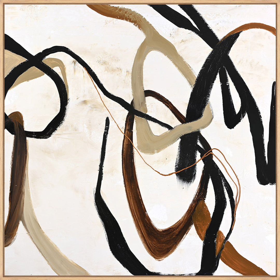 Once Again – Abstraktes Wandbild handgemalt, quadratisch