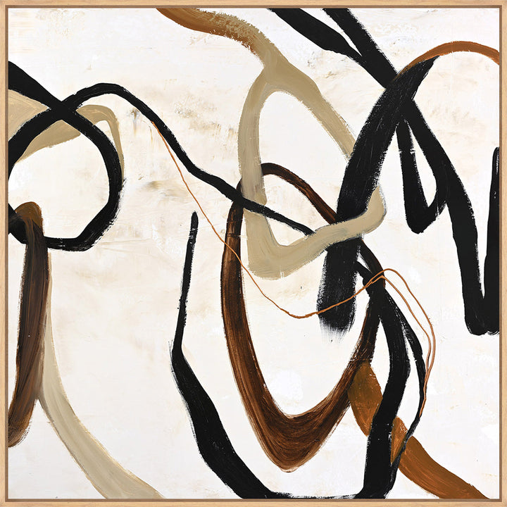 Once Again – Abstraktes Wandbild handgemalt, quadratisch