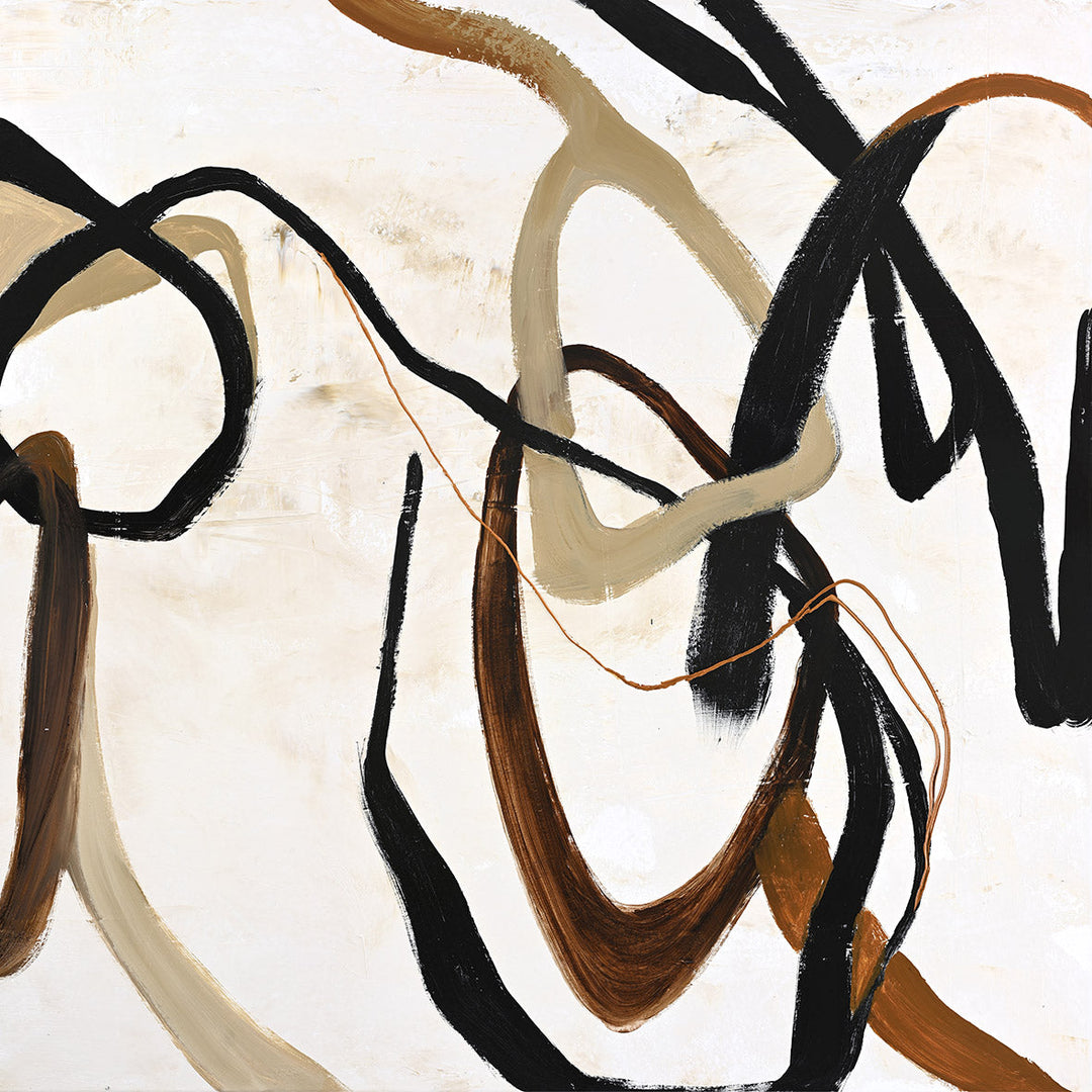 Once Again – Abstraktes Wandbild handgemalt, quadratisch