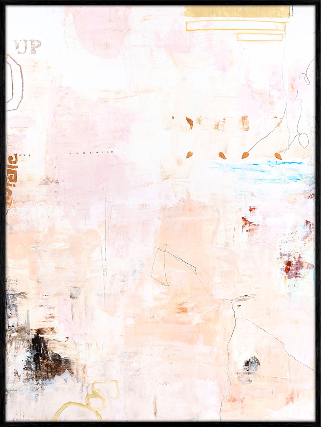 Small Notes – Abstraktes Wandbild handgemalt, Hochformat