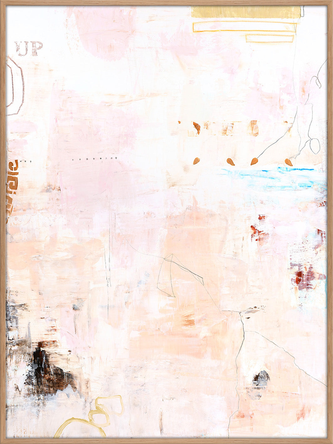 Small Notes – Abstraktes Wandbild handgemalt, Hochformat